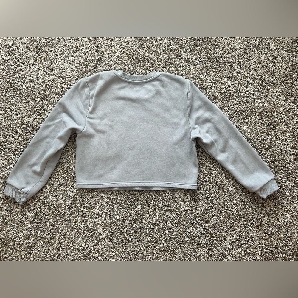 90 Degree by Reflex Crop Crewneck Sweatshirt Women’s Size XL Gray (0685) - Picture 3 of 8